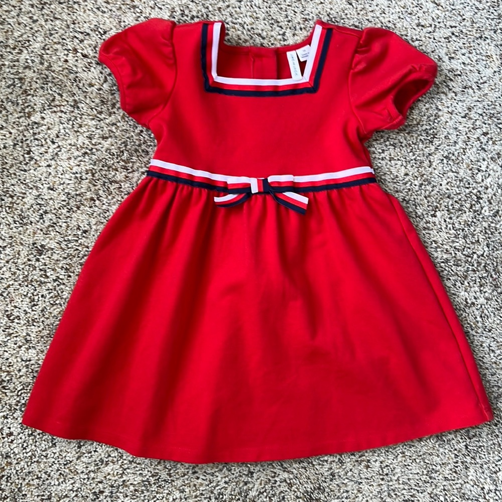 Girl’s Janie and Jack Red Short-Sleeve Dress Resort Collection